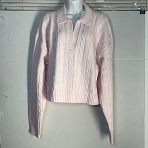 Aritzia color strawberry puff Lottie Sweater